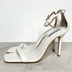 Steve Madden Shaye Square Toe White Heeled Sandal 9 1/2 M